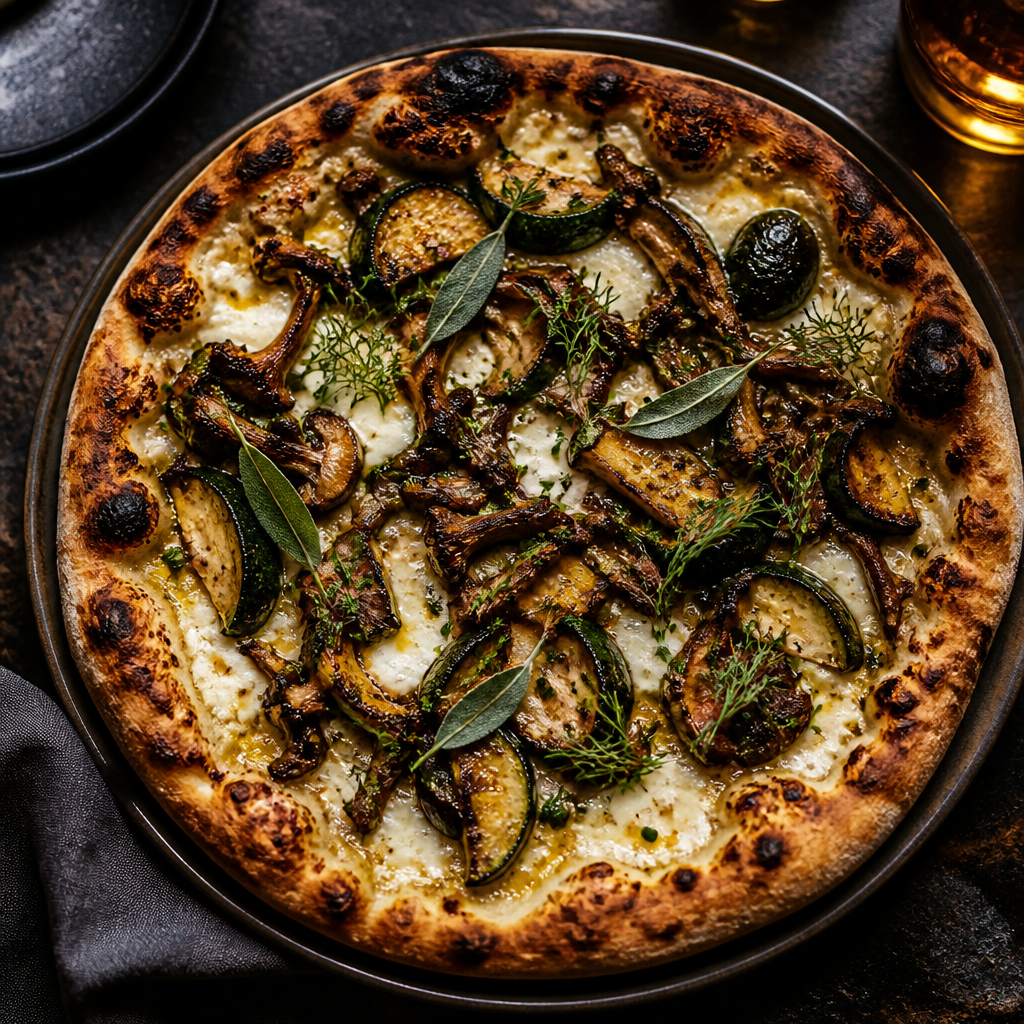 Black Trumpet pizza