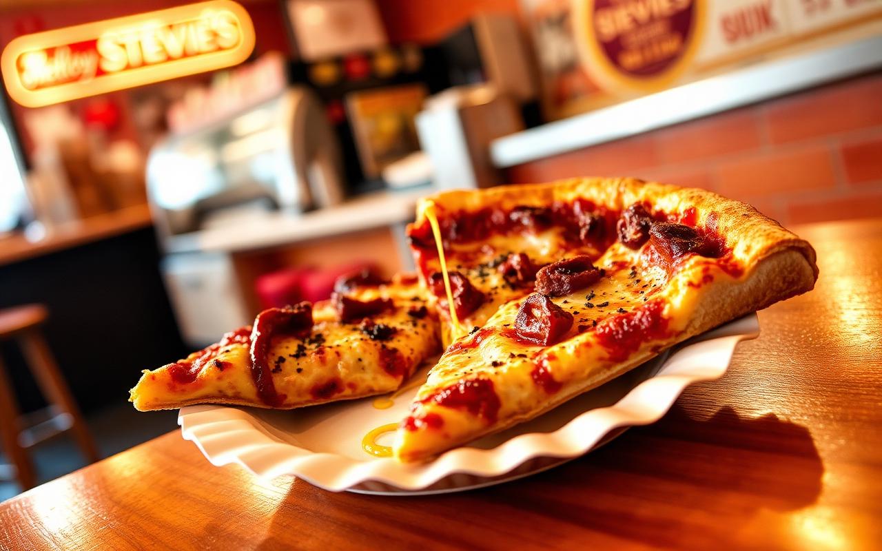 Stevie's Famous pizza