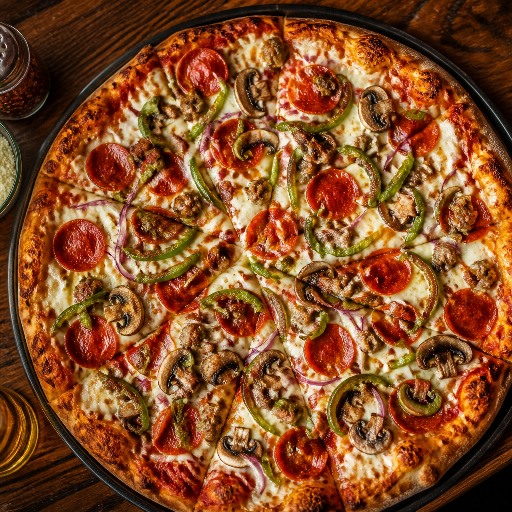 Mountain High Pizza Pie pizza